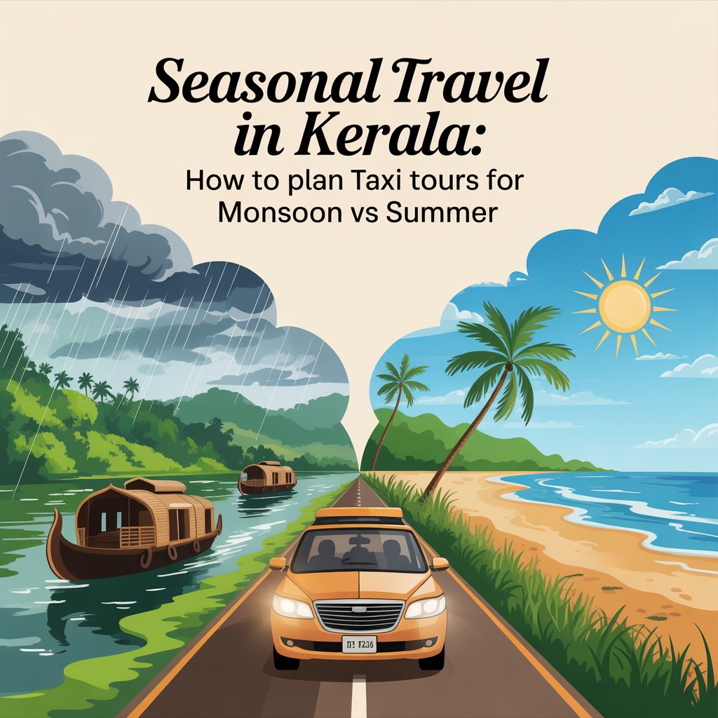 Complete Kerala seasonal taxi tours planning monsoon summer